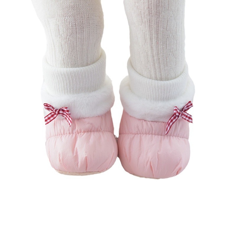 Zimske cipele za bebe s flis podstavom, tople unisex cipele za djecu 12–48 mjeseci, stil princeza, gornji materijal: down cloth