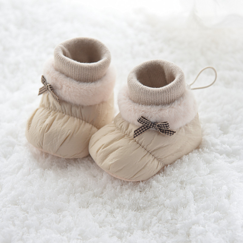 Zimske cipele za bebe s flis podstavom, tople unisex cipele za djecu 12–48 mjeseci, stil princeza, gornji materijal: down cloth