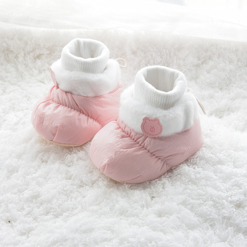 Zimske cipele za bebe s flis podstavom, tople unisex cipele za djecu 12–48 mjeseci, stil princeza, gornji materijal: down cloth