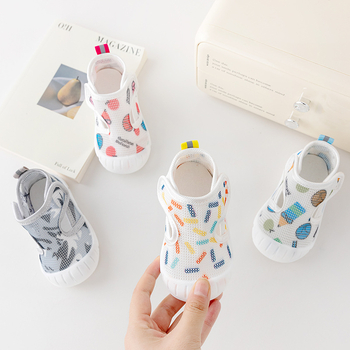 Unisex ljetne mrežaste tenisice za bebe i mališane, prozračne, unutarnje, protuklizne, s Velcro zatvaranjem, niski vrh, 12–36 mjeseci