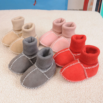 Pantofi pentru copii mici din lână de oaie, partea superioară groasă, iarnă-toamnă, calzi, pentru 12–48 de luni