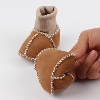 Pantofi pentru copii mici din lână de oaie, partea superioară groasă, iarnă-toamnă, calzi, pentru 12–48 de luni