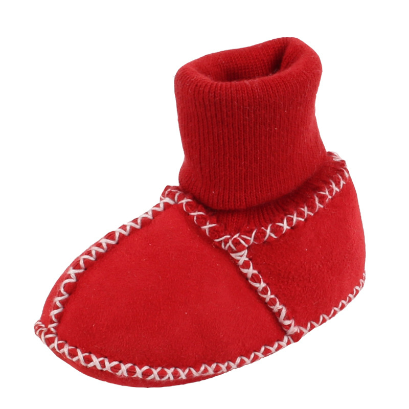 Pantofi pentru copii mici din lână de oaie, partea superioară groasă, iarnă-toamnă, calzi, pentru 12–48 de luni