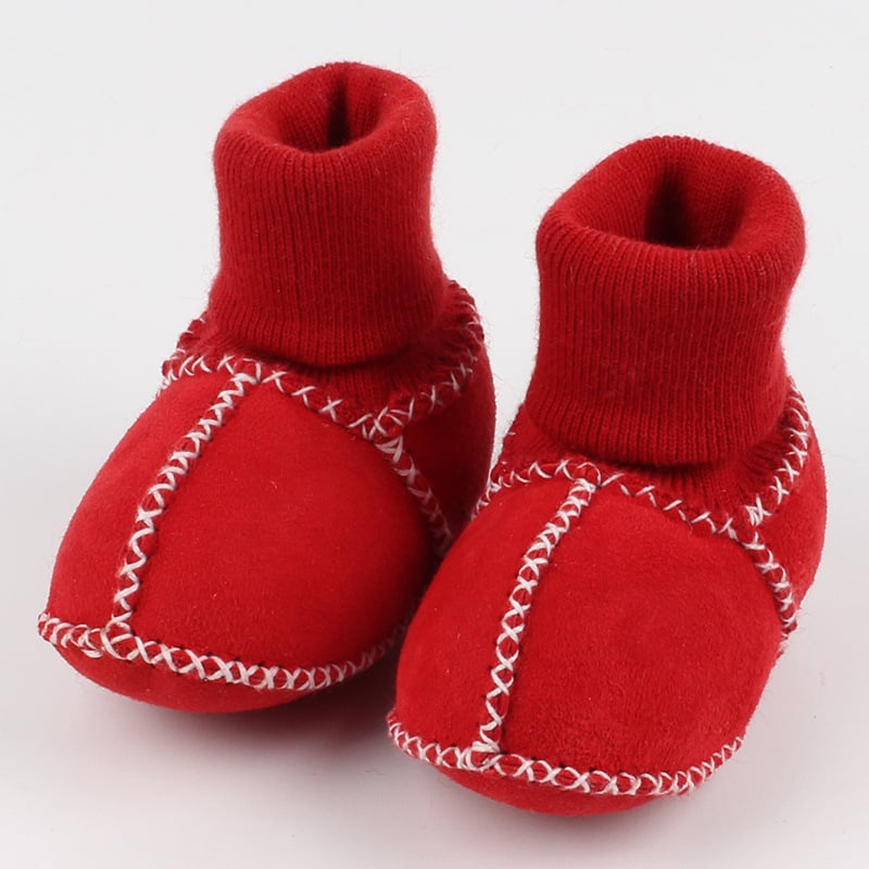 Pantofi pentru copii mici din lână de oaie, partea superioară groasă, iarnă-toamnă, calzi, pentru 12–48 de luni