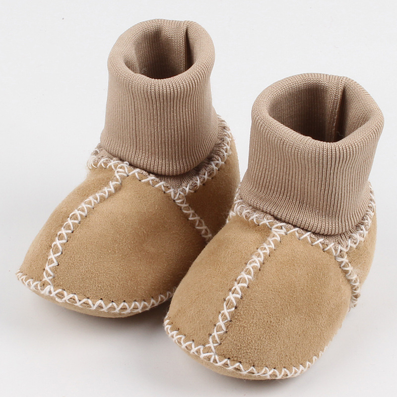 Pantofi pentru copii mici din lână de oaie, partea superioară groasă, iarnă-toamnă, calzi, pentru 12–48 de luni