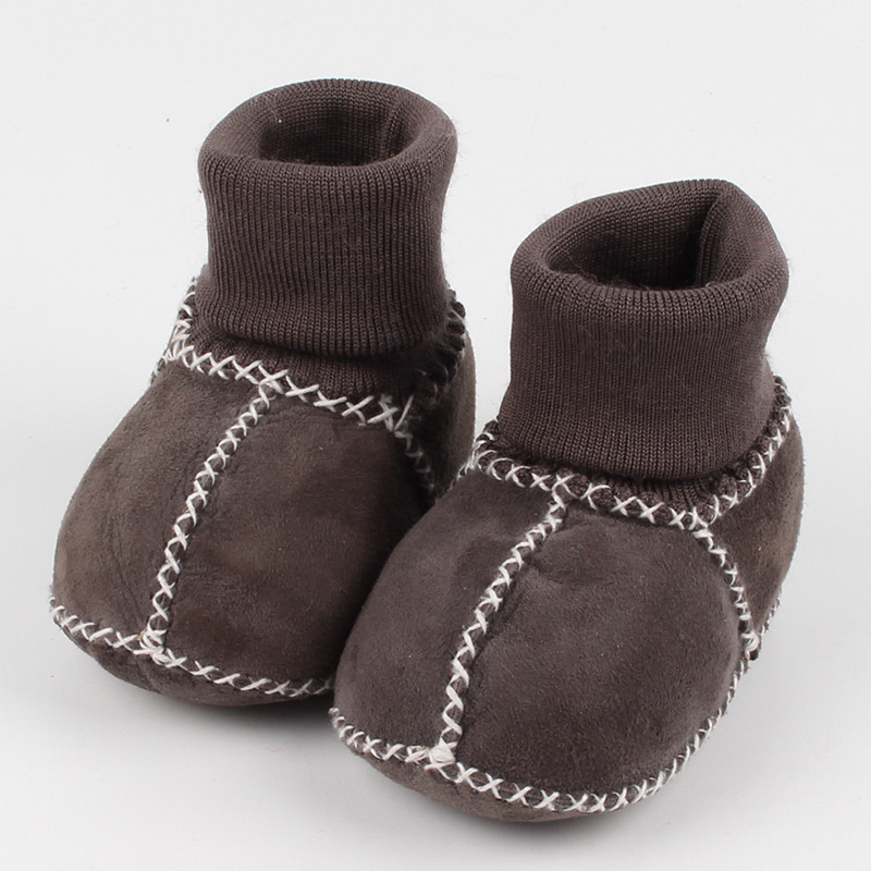 Pantofi pentru copii mici din lână de oaie, partea superioară groasă, iarnă-toamnă, calzi, pentru 12–48 de luni