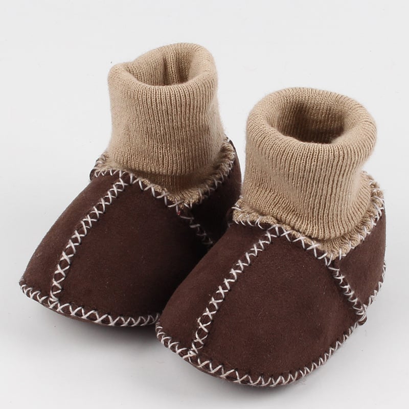 Pantofi pentru copii mici din lână de oaie, partea superioară groasă, iarnă-toamnă, calzi, pentru 12–48 de luni