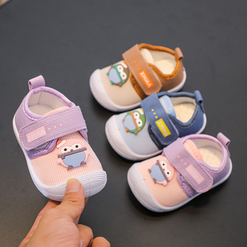 Încălțăminte unisex pentru bebeluți și copii mici, talpă moale, ușoară, din bumbac respirabil, închidere Velcro, model cartoon, primăvară-toamnă, 12–48 luni