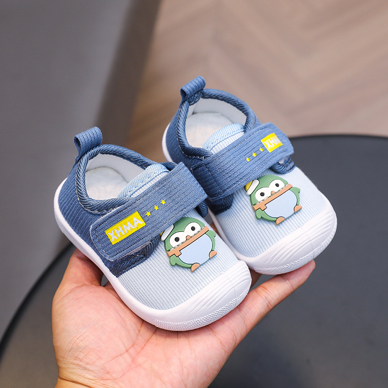 Încălțăminte unisex pentru bebeluți și copii mici, talpă moale, ușoară, din bumbac respirabil, închidere Velcro, model cartoon, primăvară-toamnă, 12–48 luni