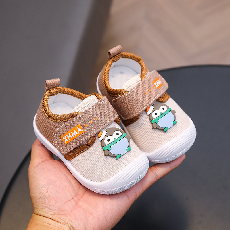 Încălțăminte unisex pentru bebeluți și copii mici, talpă moale, ușoară, din bumbac respirabil, închidere Velcro, model cartoon, primăvară-toamnă, 12–48 luni