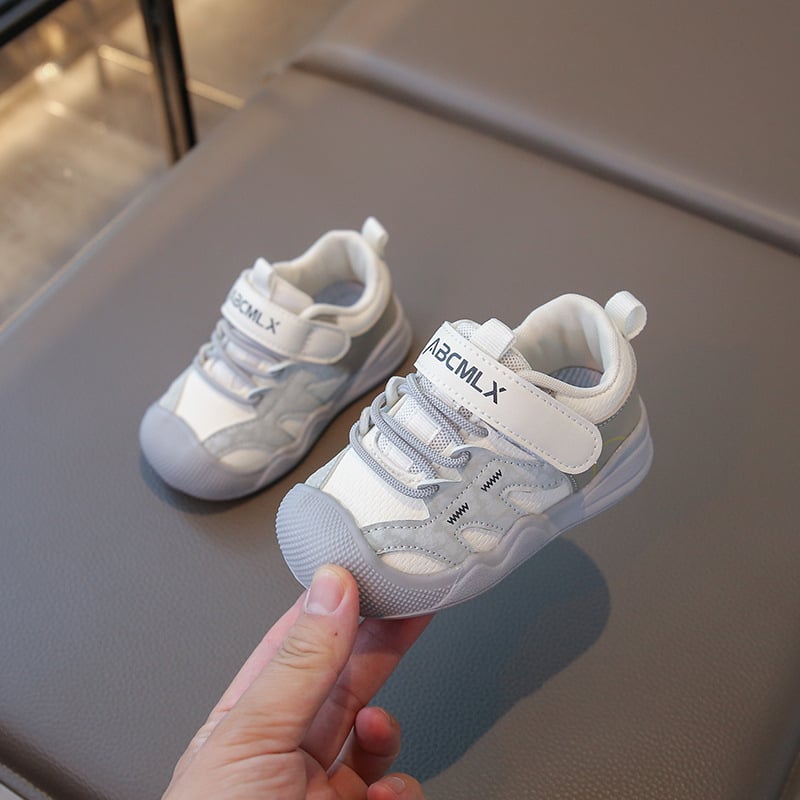 Unisex cipele za bebe - prozračna mreža + mikrovlaknasta koža, Velcro kopčanje, niski gornji dio, vanjska funkcijska obuća, za 12-36 mjeseci