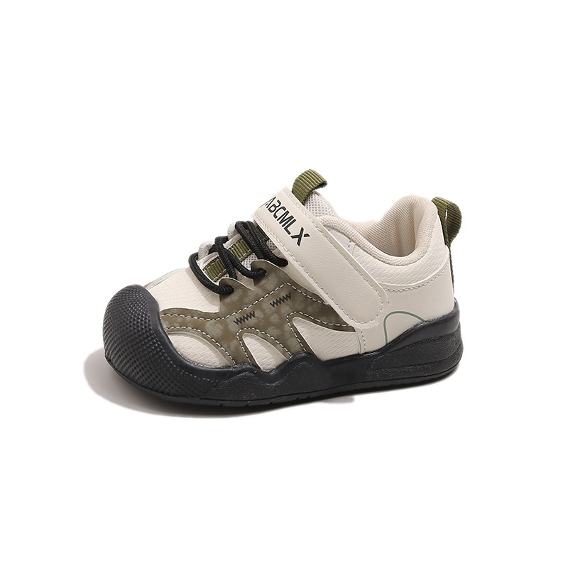 Unisex cipele za bebe - prozračna mreža + mikrovlaknasta koža, Velcro kopčanje, niski gornji dio, vanjska funkcijska obuća, za 12-36 mjeseci