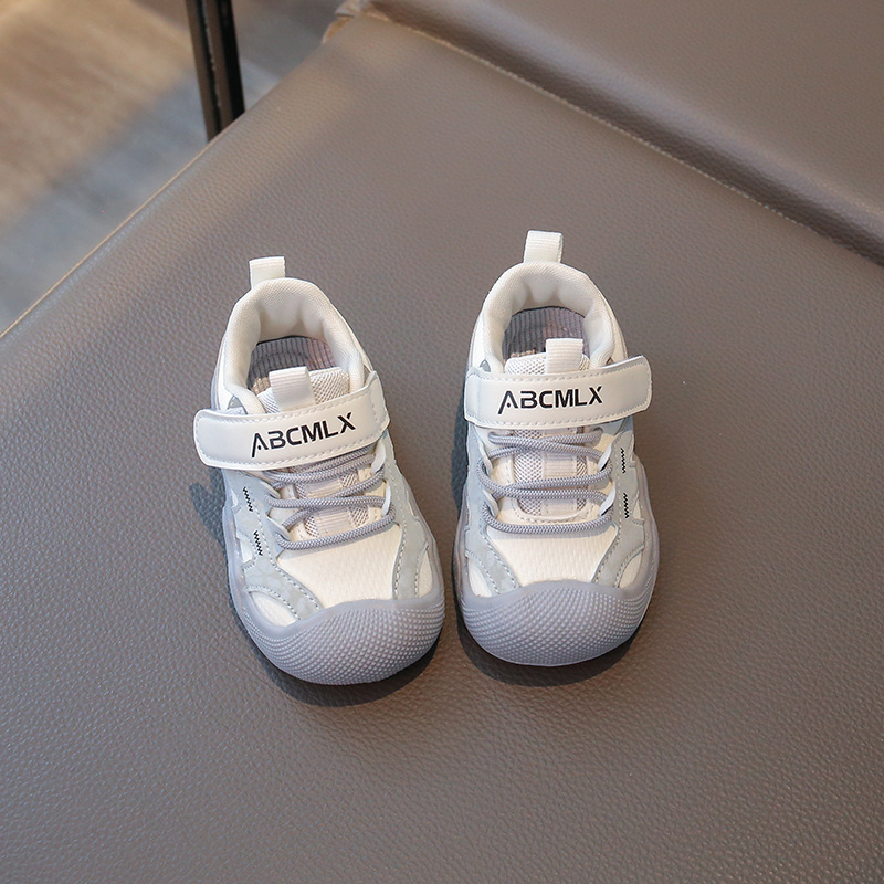Unisex cipele za bebe - prozračna mreža + mikrovlaknasta koža, Velcro kopčanje, niski gornji dio, vanjska funkcijska obuća, za 12-36 mjeseci
