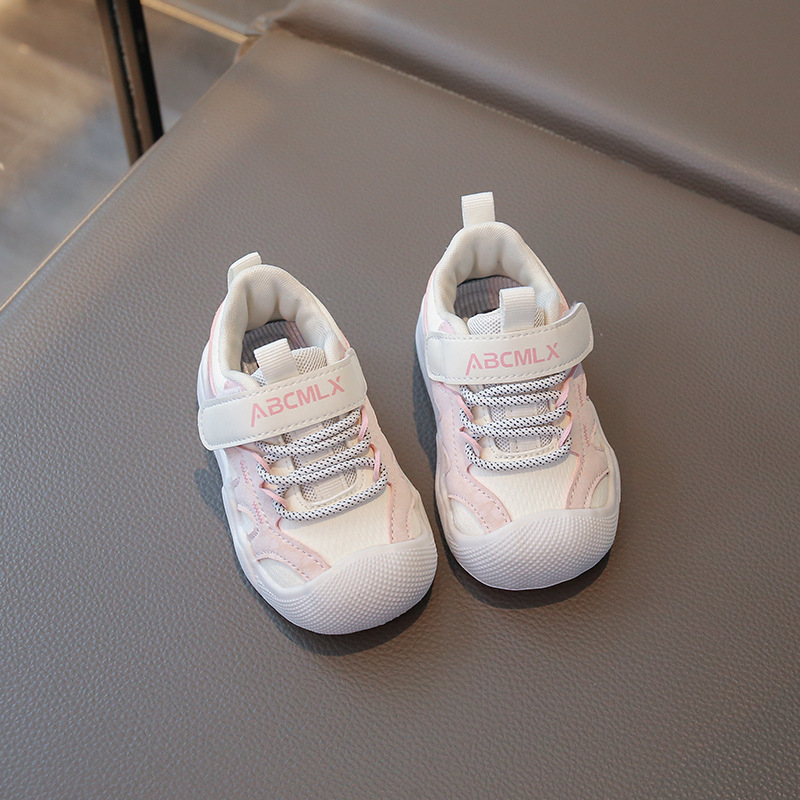 Unisex cipele za bebe - prozračna mreža + mikrovlaknasta koža, Velcro kopčanje, niski gornji dio, vanjska funkcijska obuća, za 12-36 mjeseci