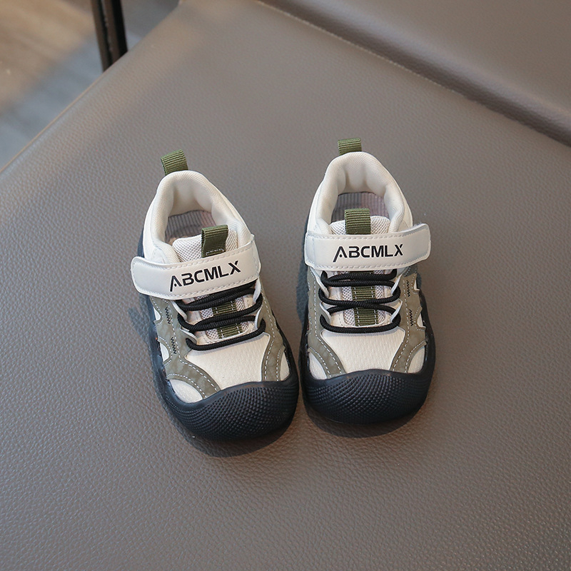 Unisex cipele za bebe - prozračna mreža + mikrovlaknasta koža, Velcro kopčanje, niski gornji dio, vanjska funkcijska obuća, za 12-36 mjeseci
