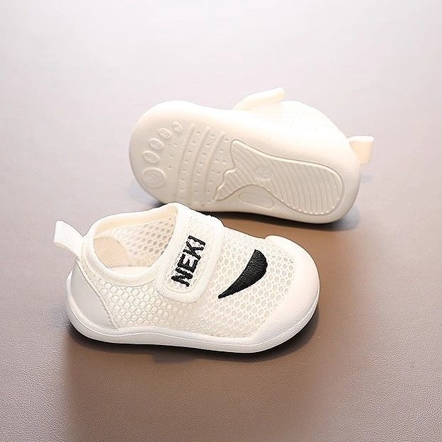 prozračne mrežaste cipele za bebe, bijele lagane tenisice za bebe, protivklizne, Velcro zatvaranje, ljeto