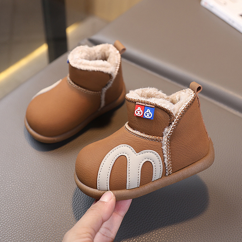Zimske cipele za bebe s mekom potplatom, kratke čizme za djevojčice s fleece podstavom, snježne čizme