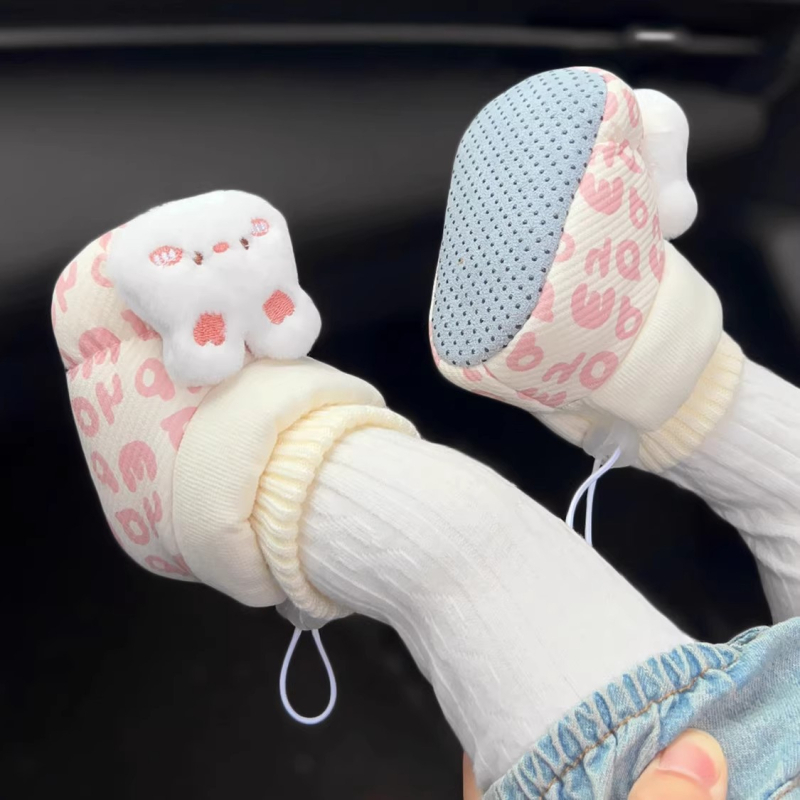 Zimske bebe cipele s flis podstavom, unisex, kopčanje na kopču, protuklizna podloga, debele i tople, za 6–12 mjeseci