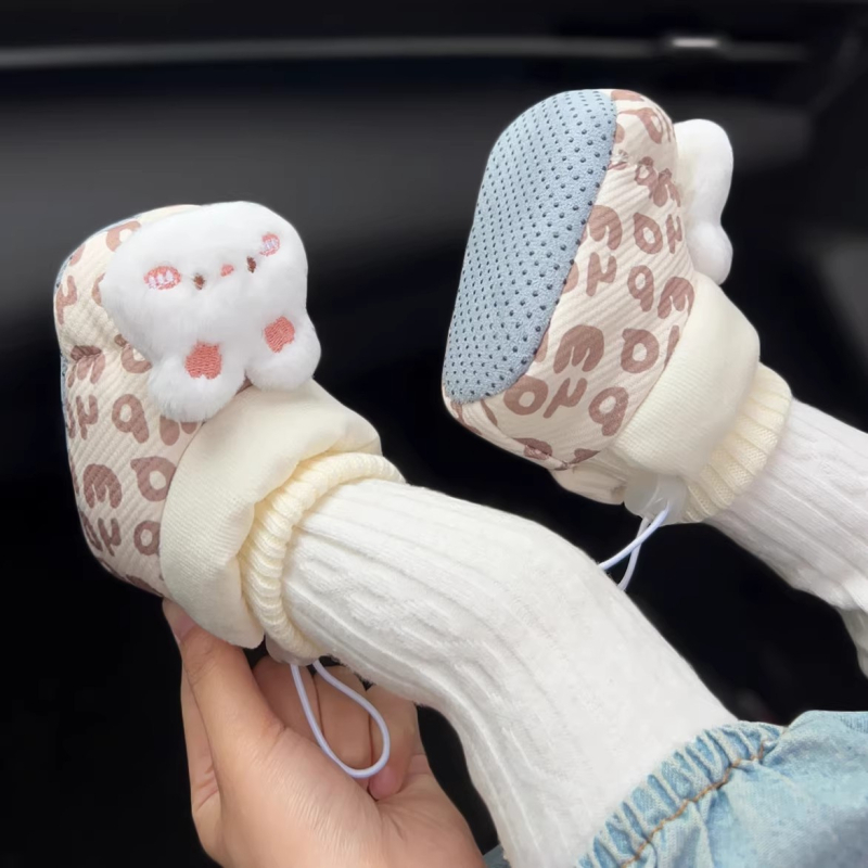Zimske bebe cipele s flis podstavom, unisex, kopčanje na kopču, protuklizna podloga, debele i tople, za 6–12 mjeseci