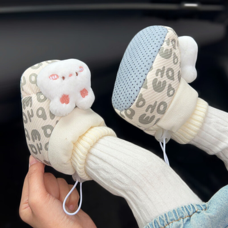 Zimske bebe cipele s flis podstavom, unisex, kopčanje na kopču, protuklizna podloga, debele i tople, za 6–12 mjeseci