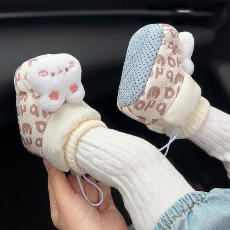 Zimske bebe cipele s flis podstavom, unisex, kopčanje na kopču, protuklizna podloga, debele i tople, za 6–12 mjeseci