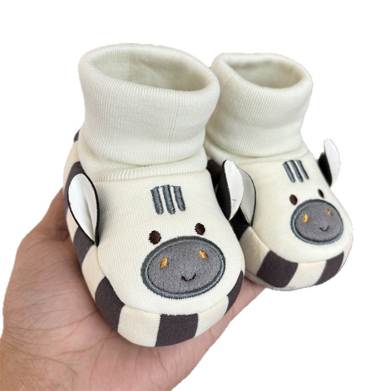 Pantofi de iarnă pentru bebeluți, cu căptușeală din fleece, parte superioară din velur, branț EVA, talpă PVC anti-derapant