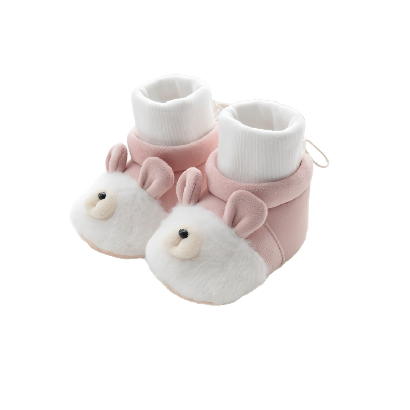 Be bi cipelice-čarape - Unisex, debeli topli gornji dio, mekana podloga, protupklizni, kopča s kopčom za 12-36/24-48 mjeseci