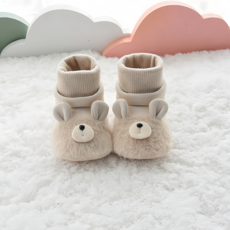 Be bi cipelice-čarape - Unisex, debeli topli gornji dio, mekana podloga, protupklizni, kopča s kopčom za 12-36/24-48 mjeseci