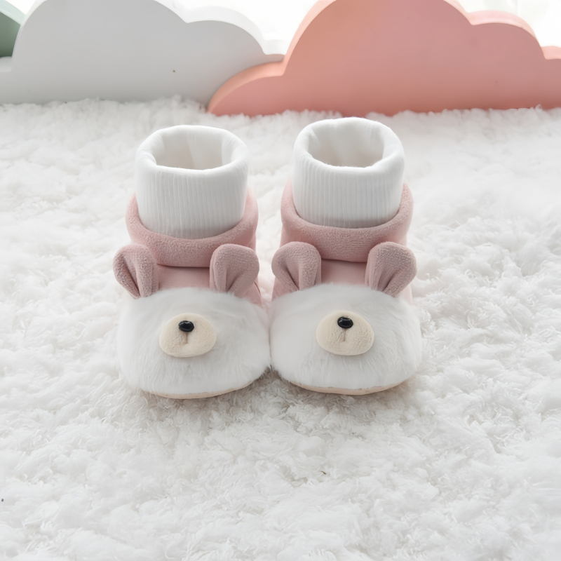 Be bi cipelice-čarape - Unisex, debeli topli gornji dio, mekana podloga, protupklizni, kopča s kopčom za 12-36/24-48 mjeseci