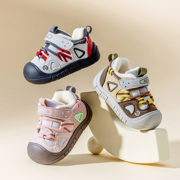 Bramil zimske cipele za bebe, unisex, Velcro kopčanje, gornji dio od umjetne kože, mekana potplata, 12–36 mjeseci