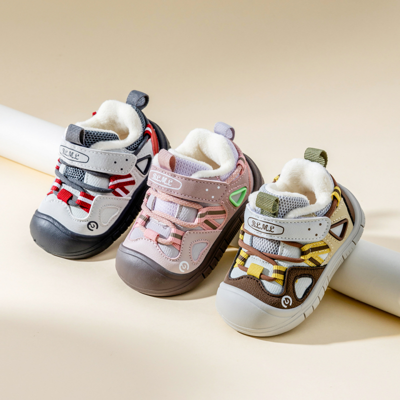 Bramil zimske cipele za bebe, unisex, Velcro kopčanje, gornji dio od umjetne kože, mekana potplata, 12–36 mjeseci