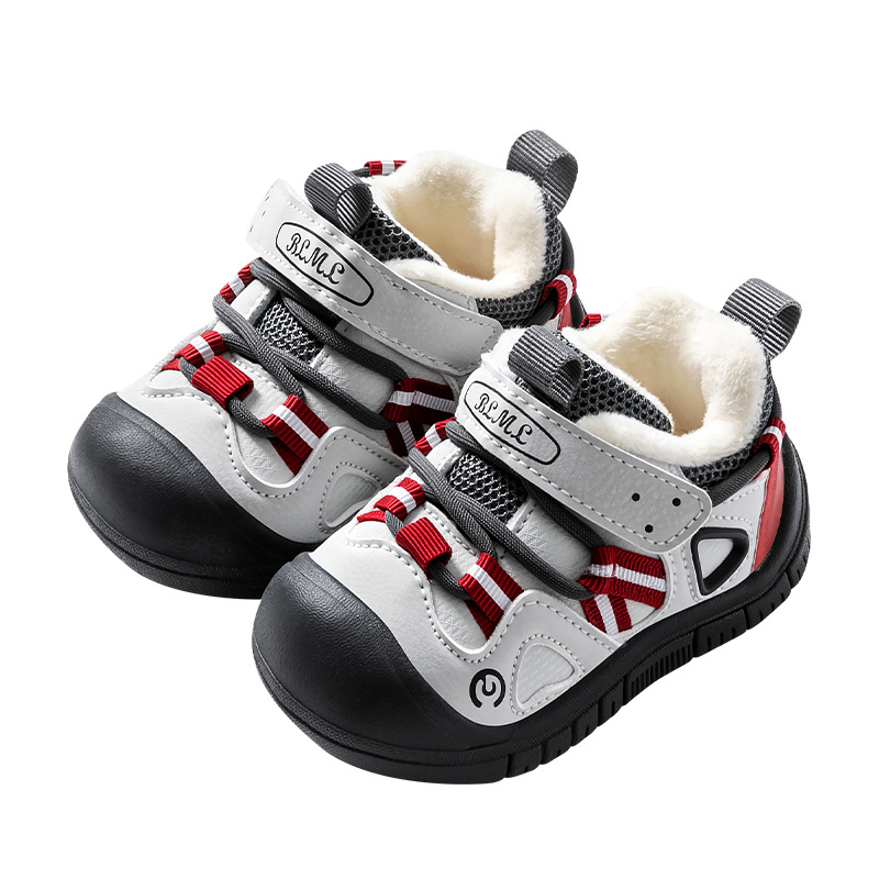Bramil zimske cipele za bebe, unisex, Velcro kopčanje, gornji dio od umjetne kože, mekana potplata, 12–36 mjeseci