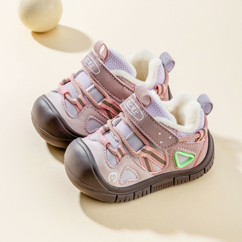Bramil zimske cipele za bebe, unisex, Velcro kopčanje, gornji dio od umjetne kože, mekana potplata, 12–36 mjeseci