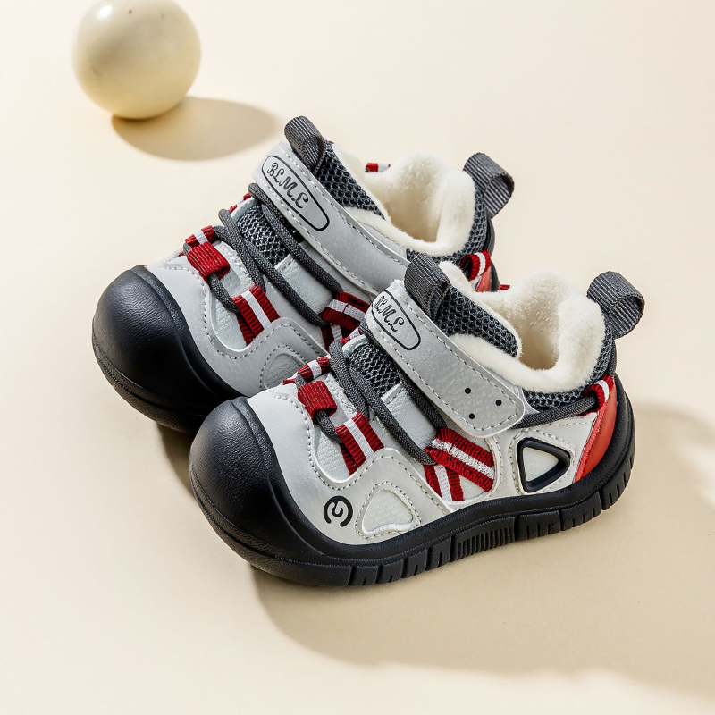 Bramil zimske cipele za bebe, unisex, Velcro kopčanje, gornji dio od umjetne kože, mekana potplata, 12–36 mjeseci