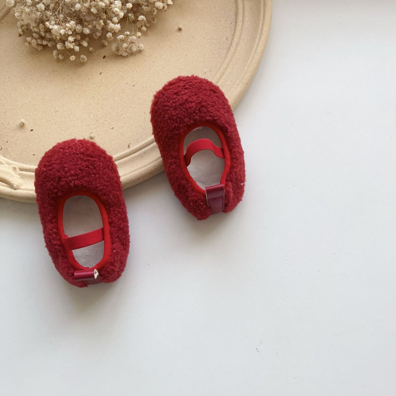 Zimske dječje cipele s krznom, korejskog stila, unisex, pamučne cipele za bebe i malu djecu, mekana potplata, tople