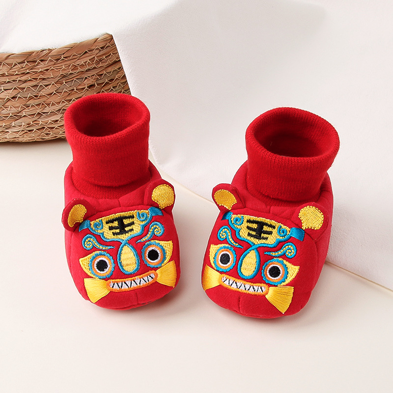 Pantofi bebeluți de iarnă – căptuți cu fleece, pentru primii pași, anti-derapare, închidere cu bandă elastică, talpă din material compozit