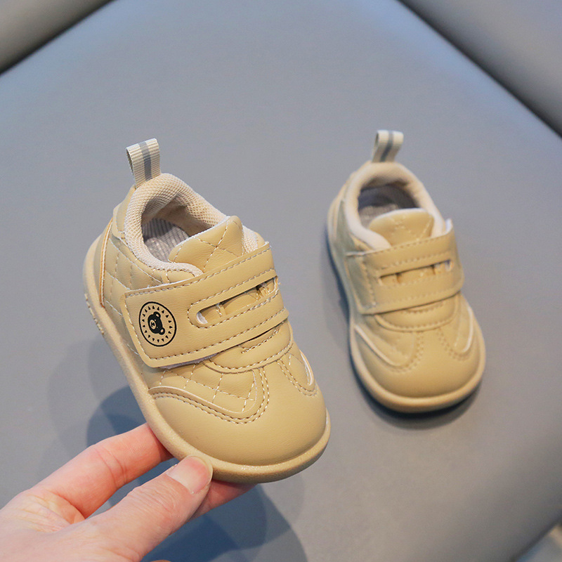 Kožne cipelice za bebe sa Velcro zatvaračem, prozračan gornji dio od mikrovlakana, protivklizna i otporna potplata