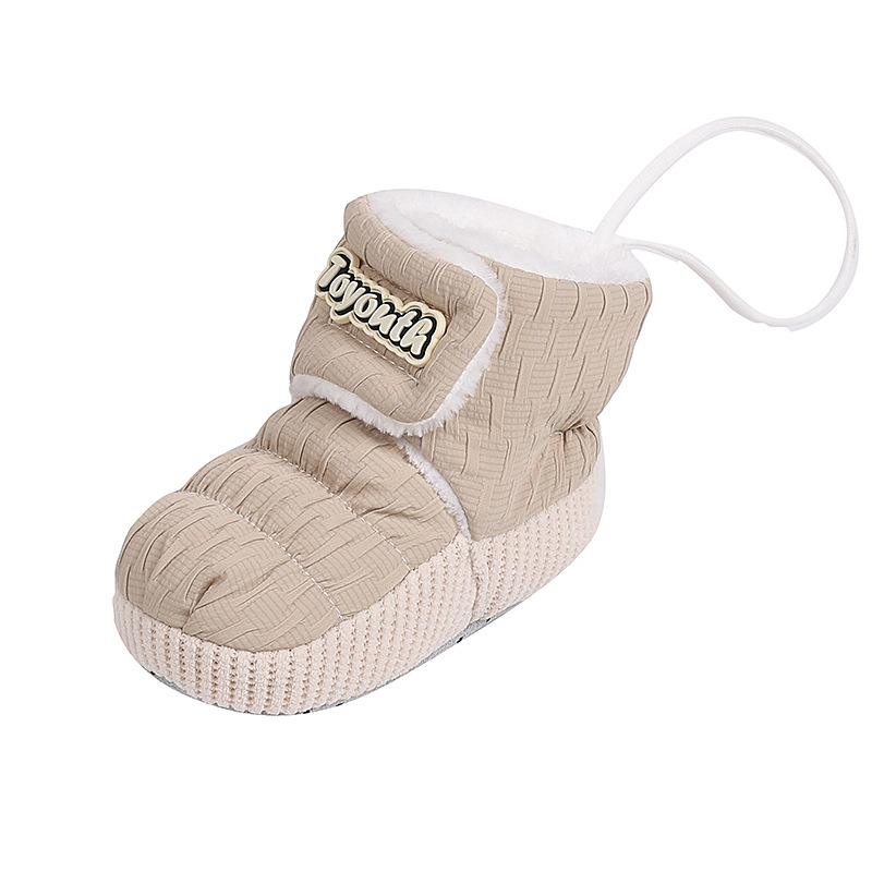 Dječje zimske cipele za prve korake, s Velcro kopčanjem, potplat od suedea, gornji dio od tarpaulina, plišna unutrašnjost, unisex