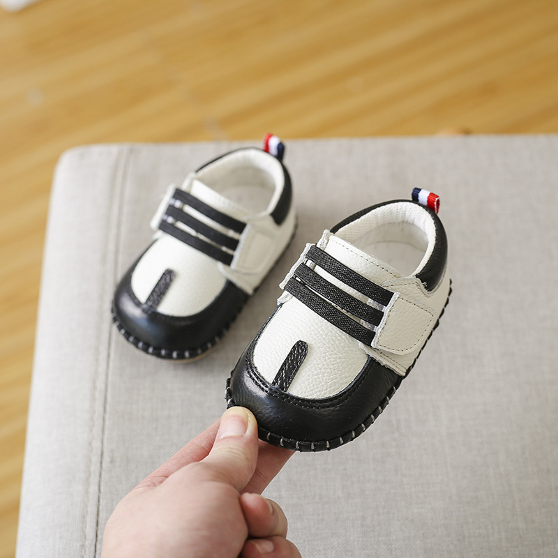 Kožne cipelice za bebe s mekim potplatom za proljeće i jesen, protuklizne, s kopčom na Velcro