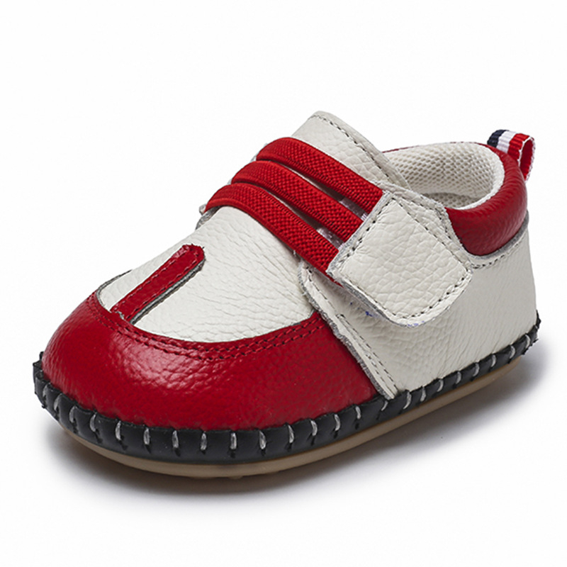 Kožne cipelice za bebe s mekim potplatom za proljeće i jesen, protuklizne, s kopčom na Velcro
