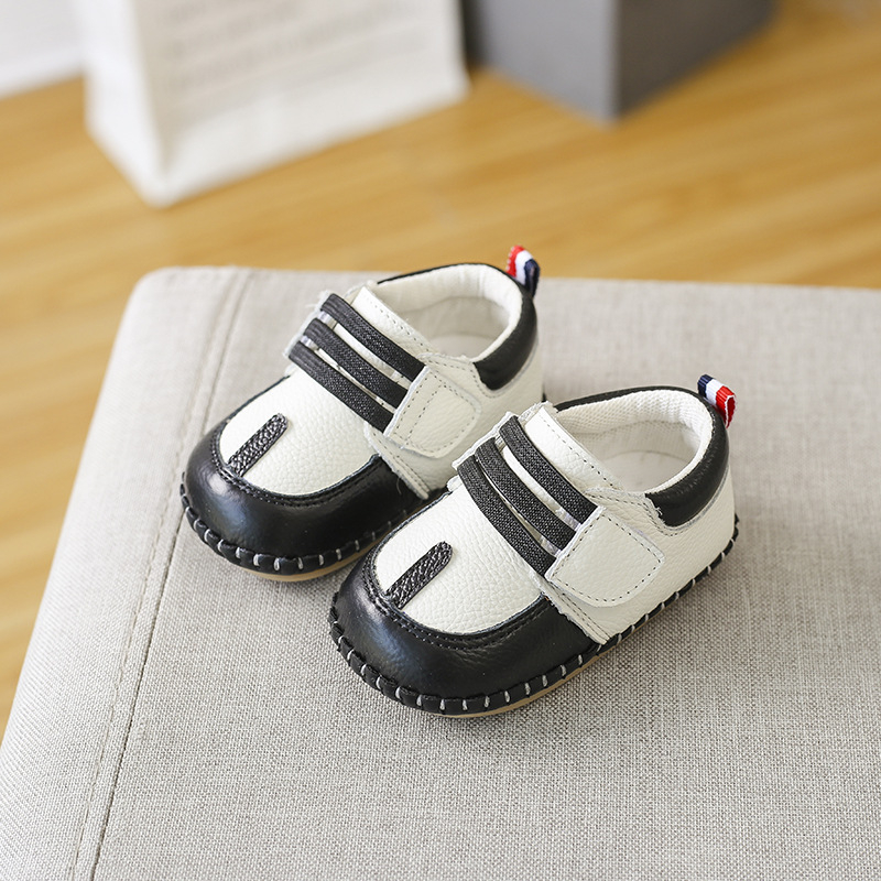 Kožne cipelice za bebe s mekim potplatom za proljeće i jesen, protuklizne, s kopčom na Velcro