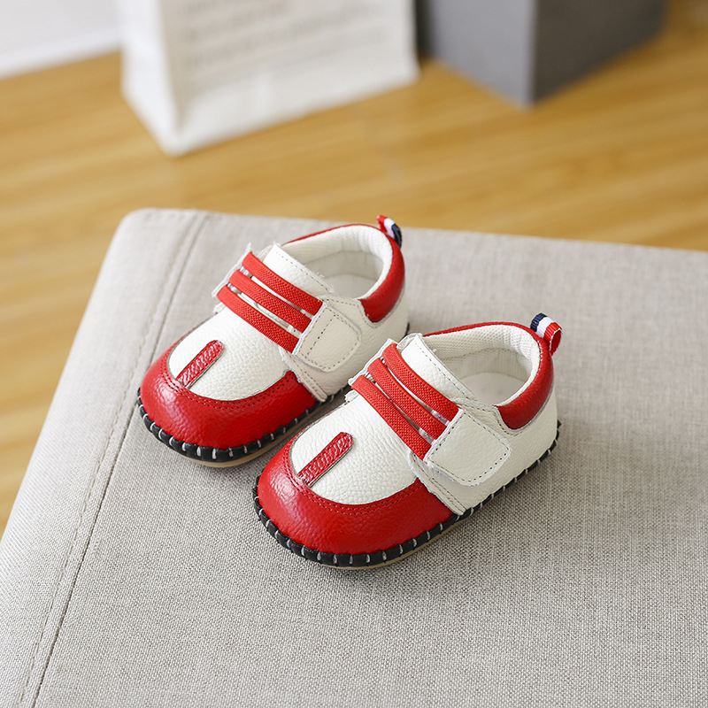 Kožne cipelice za bebe s mekim potplatom za proljeće i jesen, protuklizne, s kopčom na Velcro