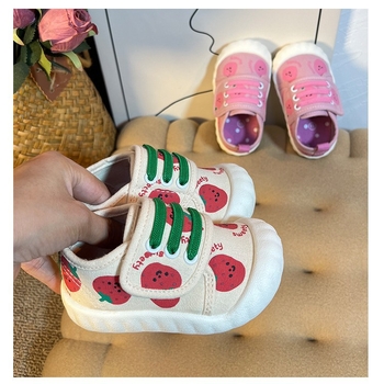 Detské plátené tenisky - priedušné, protišmykové, odolné voči opotrebeniu, so suchým zipsom, nízky strih (unisex, 12–48 mesiacov)