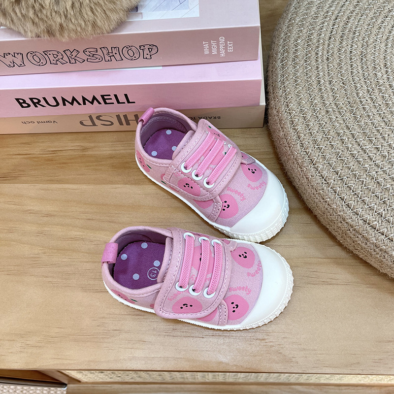 Detské plátené tenisky - priedušné, protišmykové, odolné voči opotrebeniu, so suchým zipsom, nízky strih (unisex, 12–48 mesiacov)