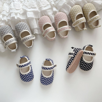 Unisex cipele za bebe s Velcro zatvaračem, prozračni pamučni gornji dio, mekani protuklizni potplat, za dob 12–36 mjeseci, jesenji stil 2026