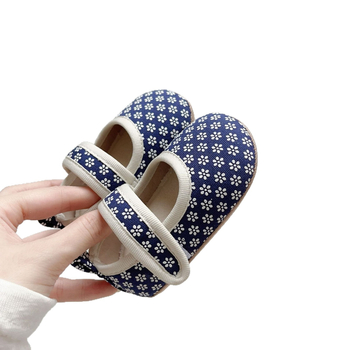 Unisex cipele za bebe s Velcro zatvaračem, prozračni pamučni gornji dio, mekani protuklizni potplat, za dob 12–36 mjeseci, jesenji stil 2026