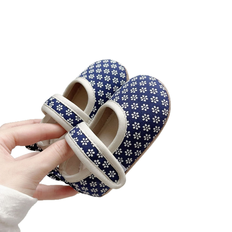Unisex cipele za bebe s Velcro zatvaračem, prozračni pamučni gornji dio, mekani protuklizni potplat, za dob 12–36 mjeseci, jesenji stil 2026