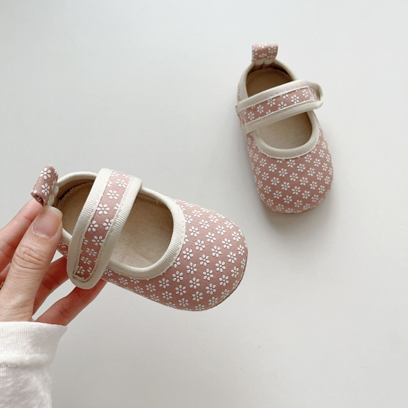 Unisex cipele za bebe s Velcro zatvaračem, prozračni pamučni gornji dio, mekani protuklizni potplat, za dob 12–36 mjeseci, jesenji stil 2026