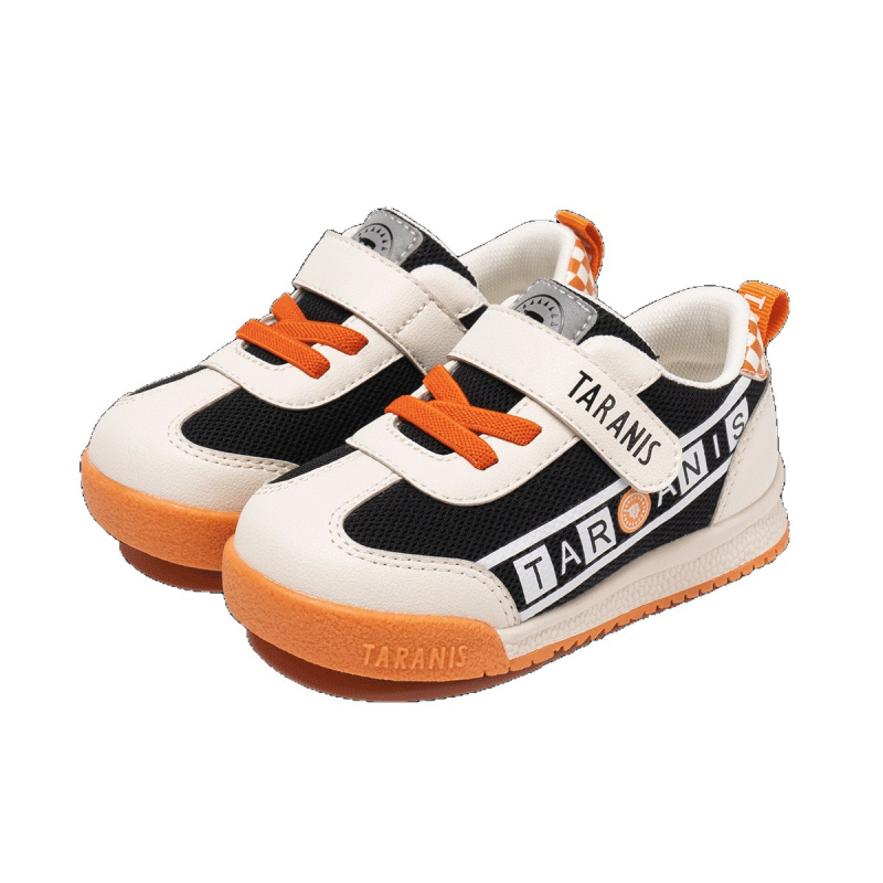 Totyogó cipők, légáteresztő mikroszálas bőr felsőrész, Velcro-zárás, alacsony szár, uniszex, csúszásmentes természetes gumi talp, 12–36 hónaposoknak