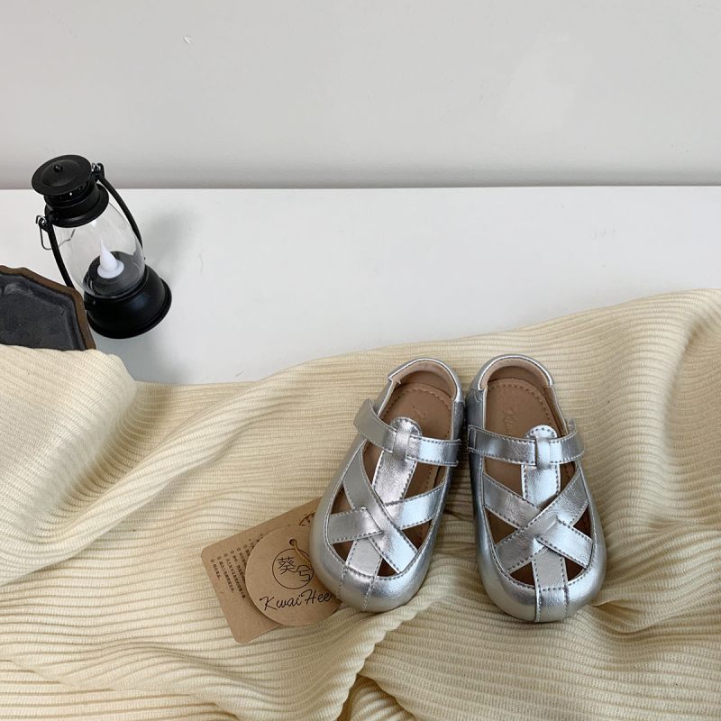 Pantofi pentru copii mici din piele Ultrafilm stil coreean Velcro 12–36 luni anti-derapare rezistenți la uzură